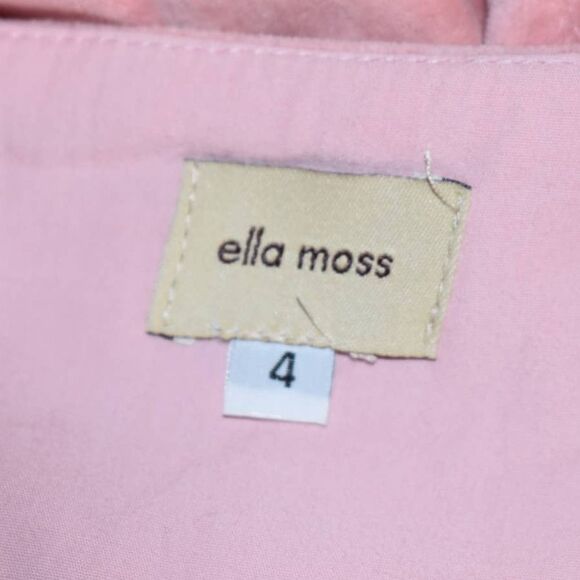 Ella Moss Pink Velvet Pleated Midi Skirt- 4 - Picture 8 of 8